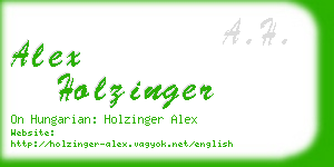 alex holzinger business card